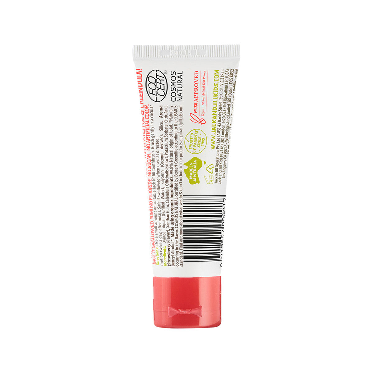 Jack N' Jill Natural Toothpaste with Calendula (Fluoride Free) Strawberry 50g