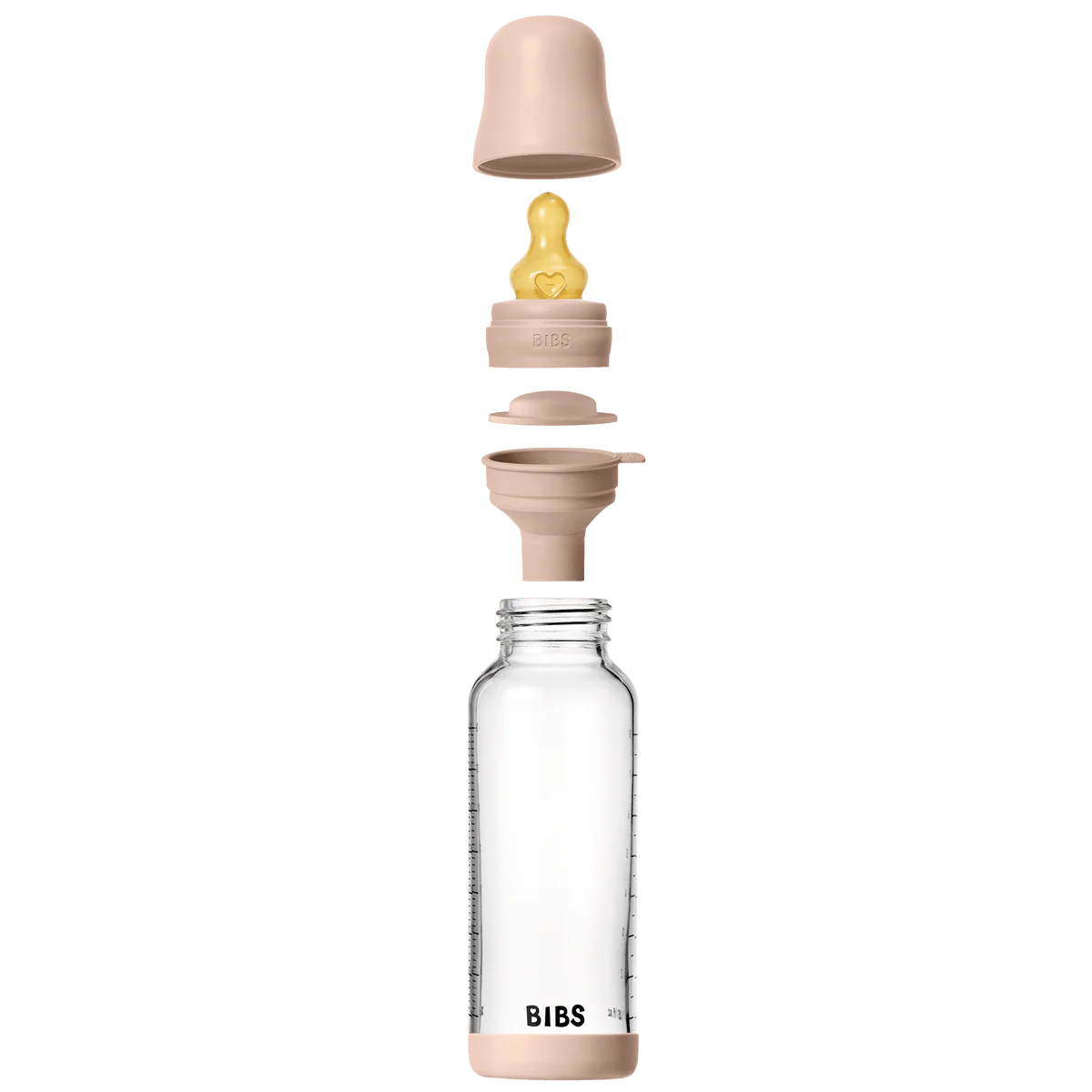 Glass Baby Bottle 240ml - Blush