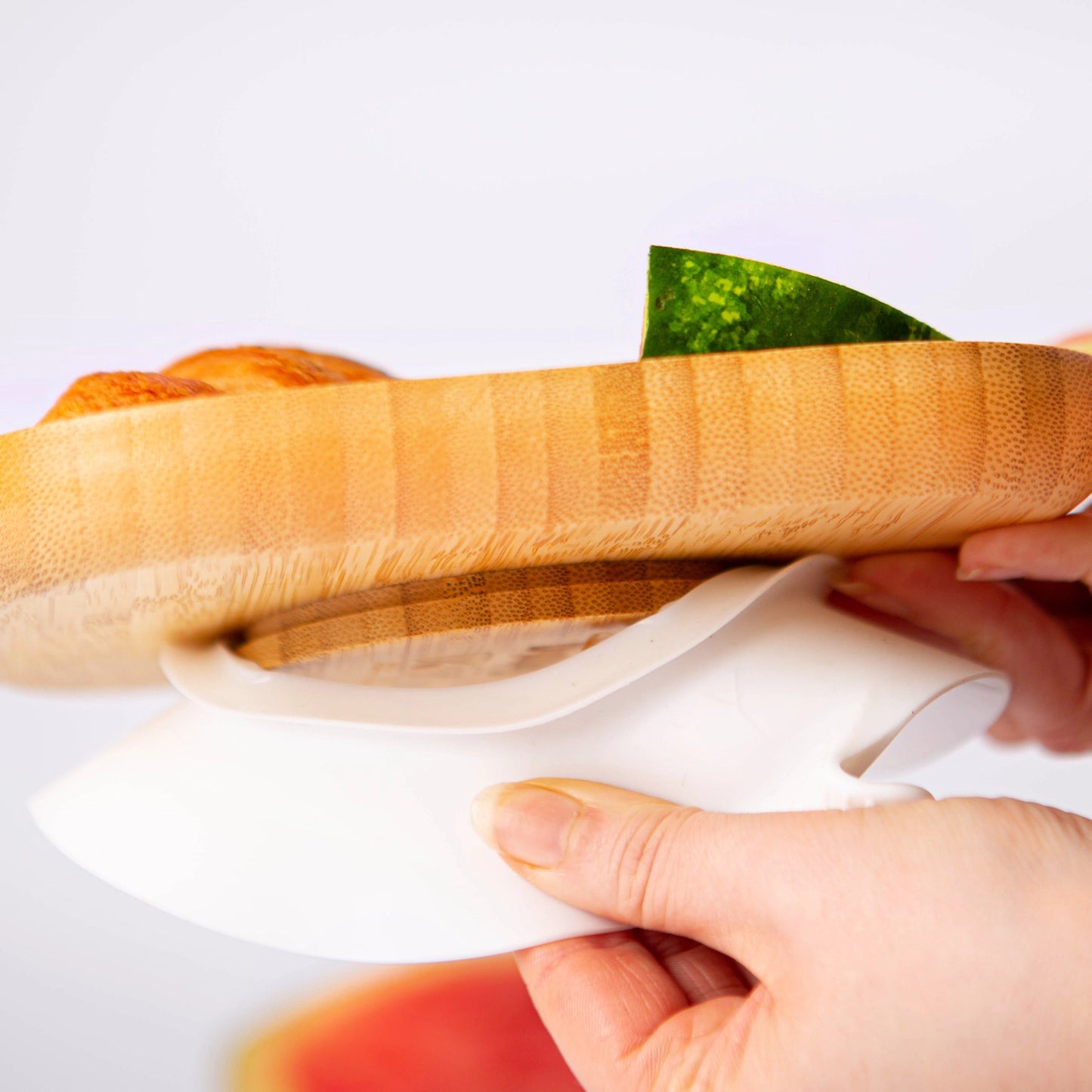 Children's Bamboo Suction Plate - Grey