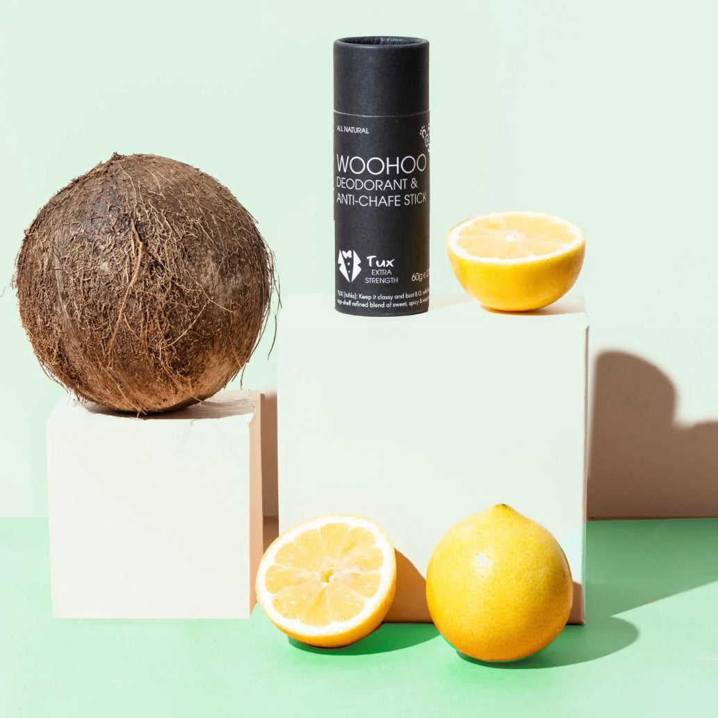 Woohoo Natural Deodorant & Anti-Chafe Stick (Tux) 60g