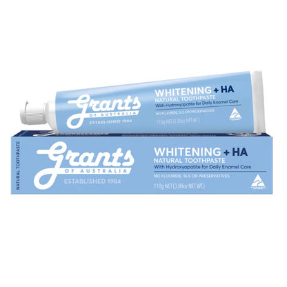 Grants Natural Toothpaste - Whitening + HA Hydroxyapatite & Coconut Oil