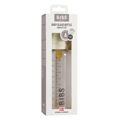 BIBS - 225ml Glass Bottle Set - Ivory