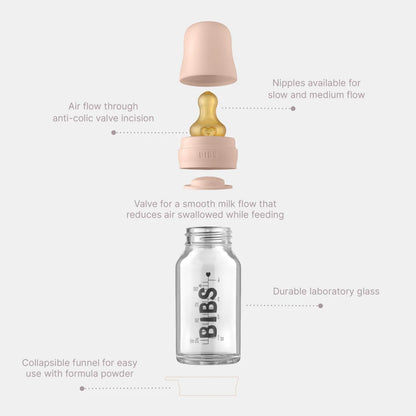 BIBS - 110ml Glass Bottle Set - Ivory