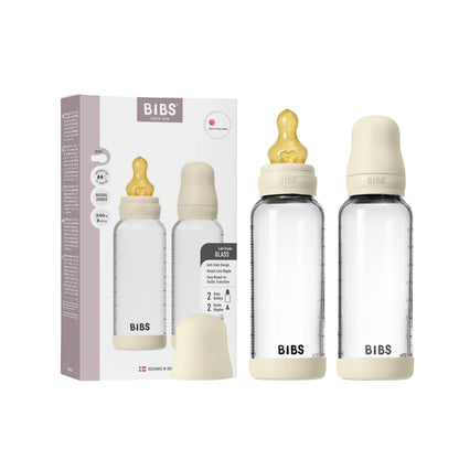 Glass Bottle Complete Set (2 Pack) 240ml - Ivory