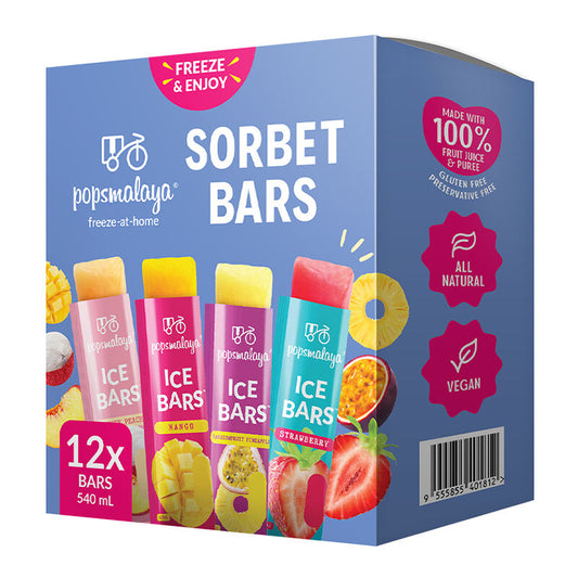Freeze-at-Home Sorbet Bars - Variety Pack 12x45ml