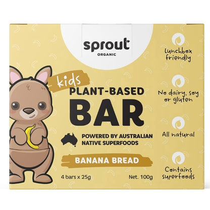 Organic Kids Snack Bar Banana Bread 25g x 4 Pack