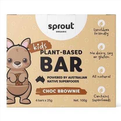 Organic Kids Snack Bar Choc Brownie 25g x 4 Pack