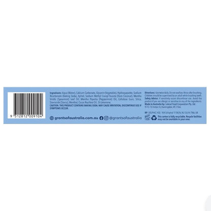 Grants Natural Toothpaste - Whitening + HA Hydroxyapatite & Coconut Oil