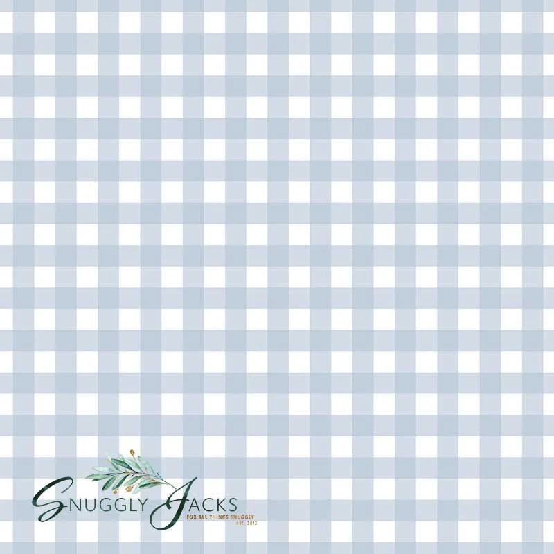 Gingham Burp Cloth - Powder Blue