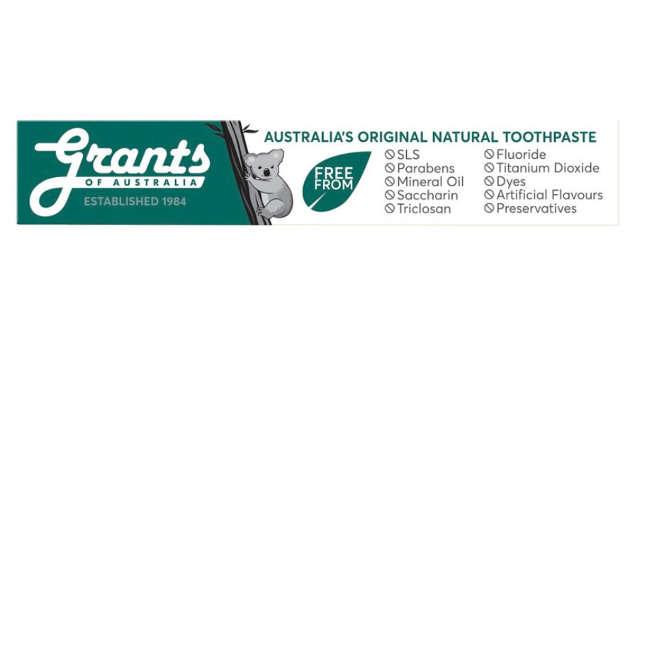Grants Of Australia Natural Toothpaste Whitening with Baking Soda & Spearmint 110g