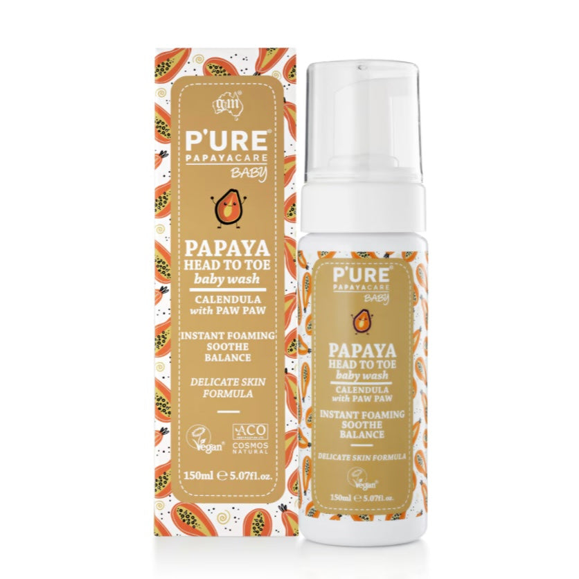 PURE Papaya Baby Head to Toe Wash 150ml