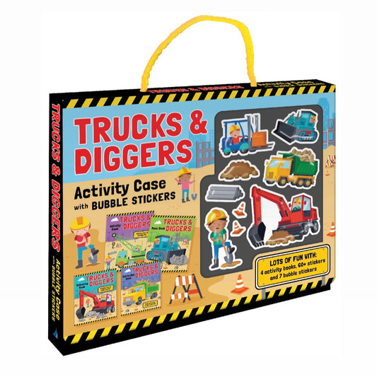 Bubble Sticker Activity Case - Trucks & Diggers