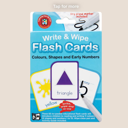 Write & Wipe Flash cards - Colours, Shapes and Early Learning