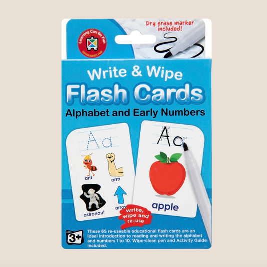 Write & Wipe Flash Cards - Alphabet and Early Numbers