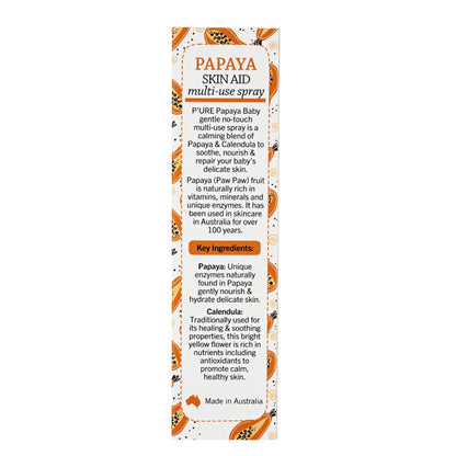 PURE Papayacare Baby Papaya Skin Aid Multi-Use Spray (Paw Paw with Calendula) 80ml