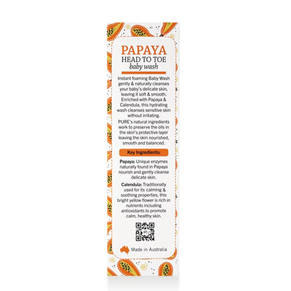 PURE Papaya Baby Head to Toe Wash 150ml