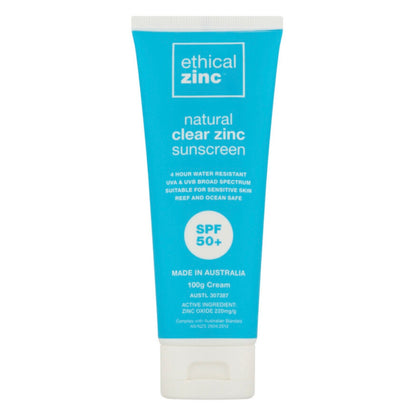 Natural Clear Zinc Sunscreen SPF 50+ 100g