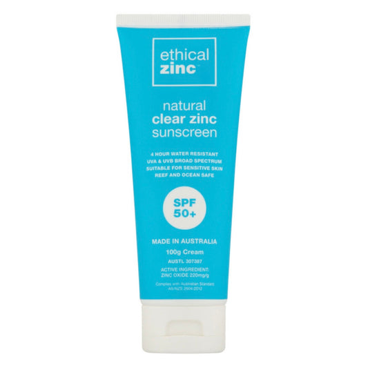 Natural Clear Zinc Sunscreen SPF 50+ 100g