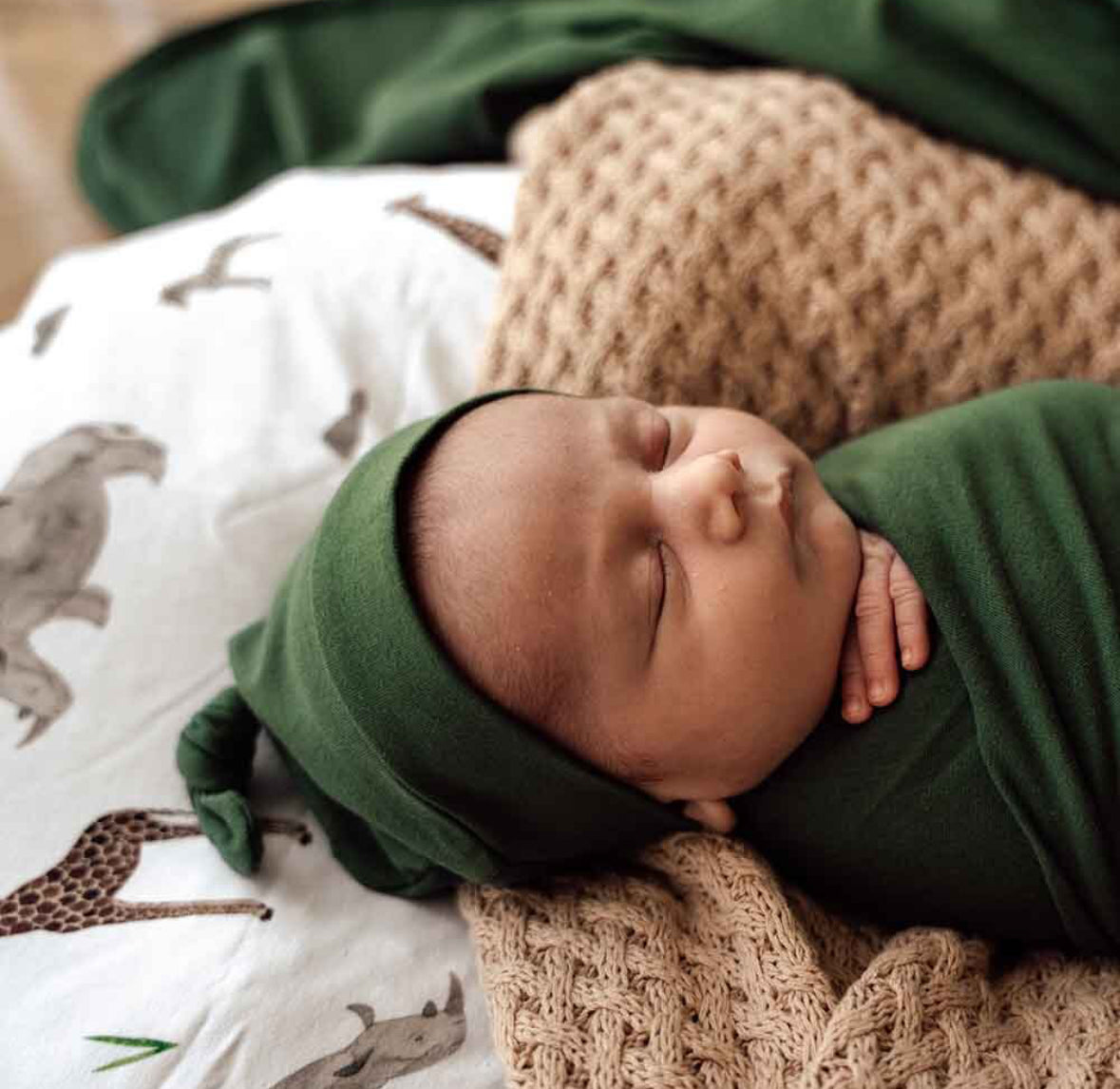 Olive Knotted Beanie