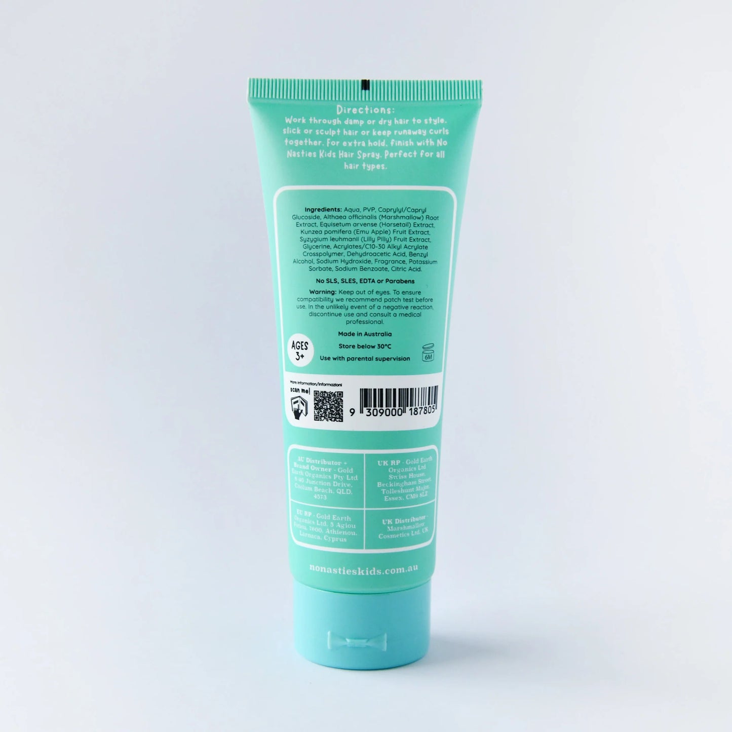 Kids Hair Gel in Zesty Lime and Fresh Mint 125ml
