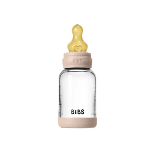 Glass Baby Bottle 120ml Latex - Blush