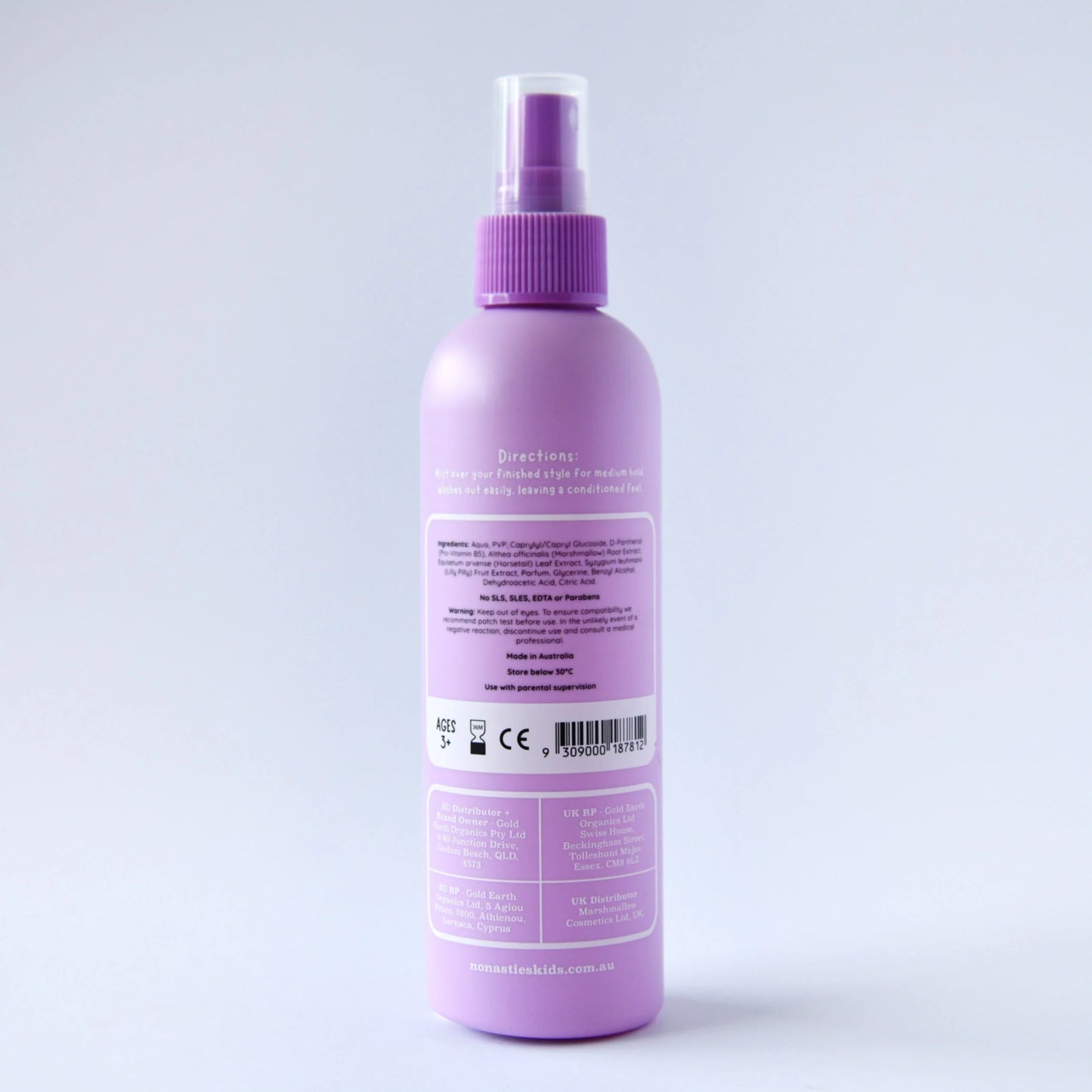 Plant Based Alcohol Free Hair Spray in Lavender and Lime 200ml