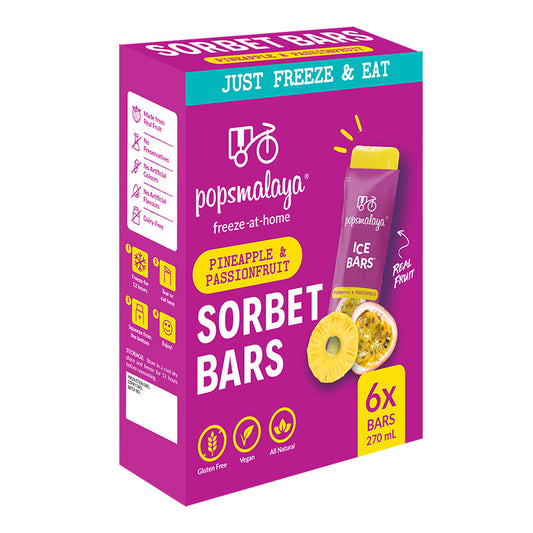 Sorbet Bars - Pineapple & Passionfruit 6x45ml