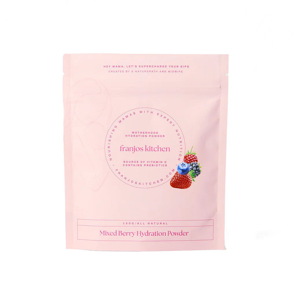 Franjos Kitchen Motherhood Hydration Powder Mixed Berry & Coconut Water 150g