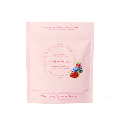 Franjos Kitchen Motherhood Hydration Powder Mixed Berry & Coconut Water 150g