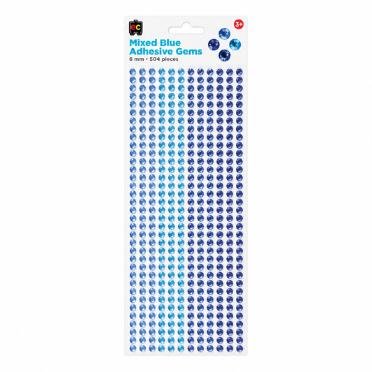 Blue Adhesive Gems - 504pc