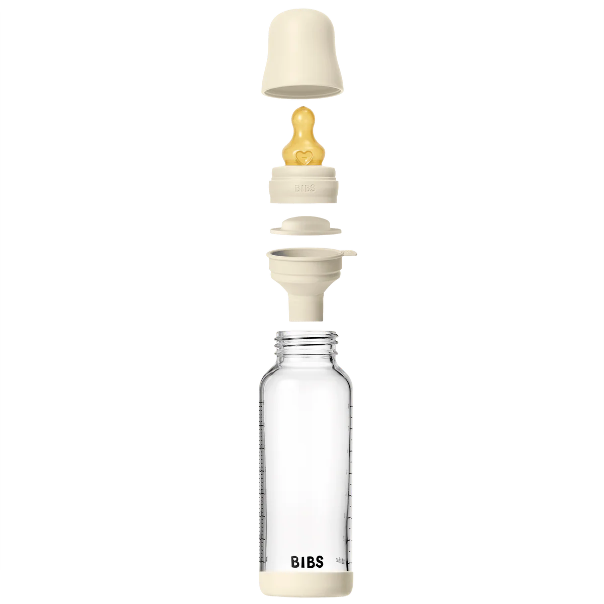 Glass Bottle Complete Set (2 Pack) 240ml - Ivory
