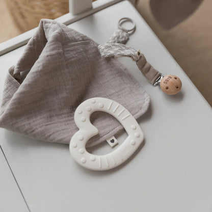 BIBS Teether Heart - Ivory