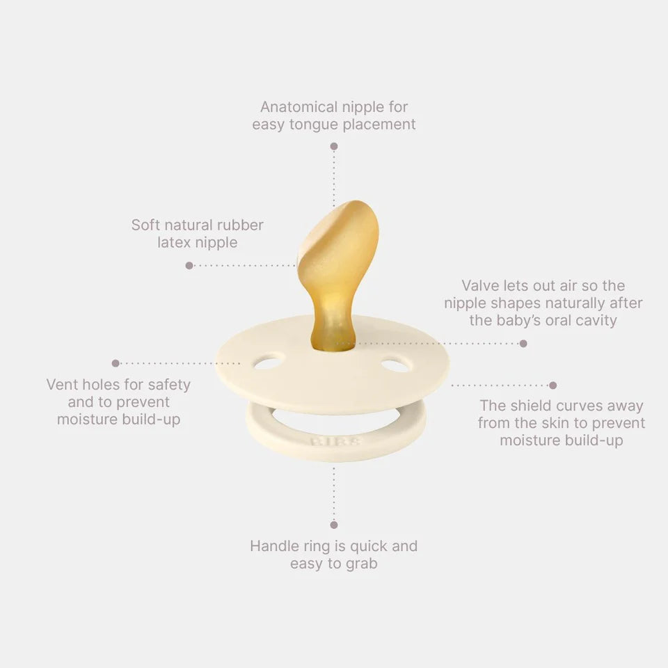 BIBS Colour Anatomical Stage 2 Pacifier - Vanilla/Cloud