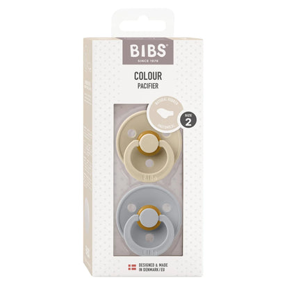 BIBS Colour Anatomical Stage 2 Pacifier - Vanilla/Cloud