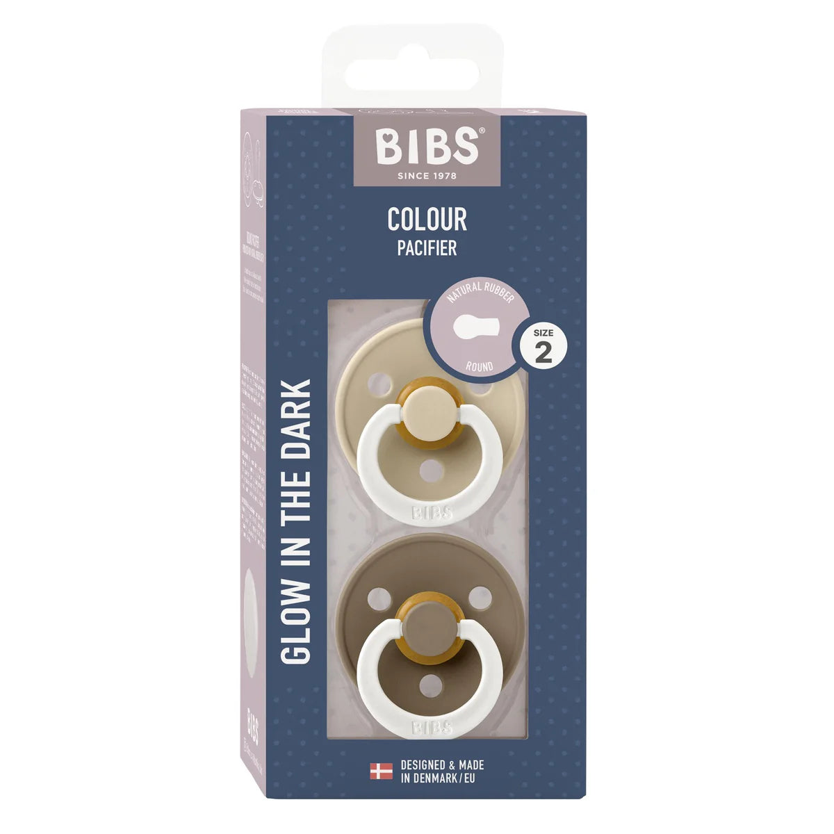 BIBS Colour Round S2 GLOW - Vanilla/Dark Oak