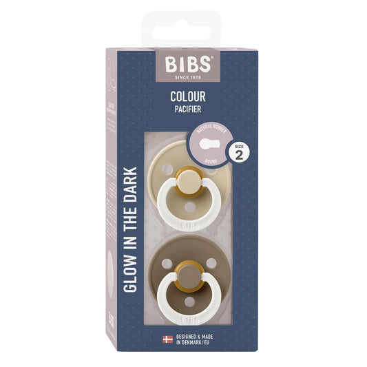 BIBS Colour Round S2 GLOW - Vanilla/Dark Oak