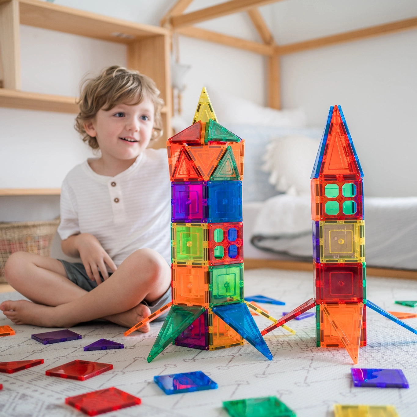 Magnetic Tiles - 64 Piece Set