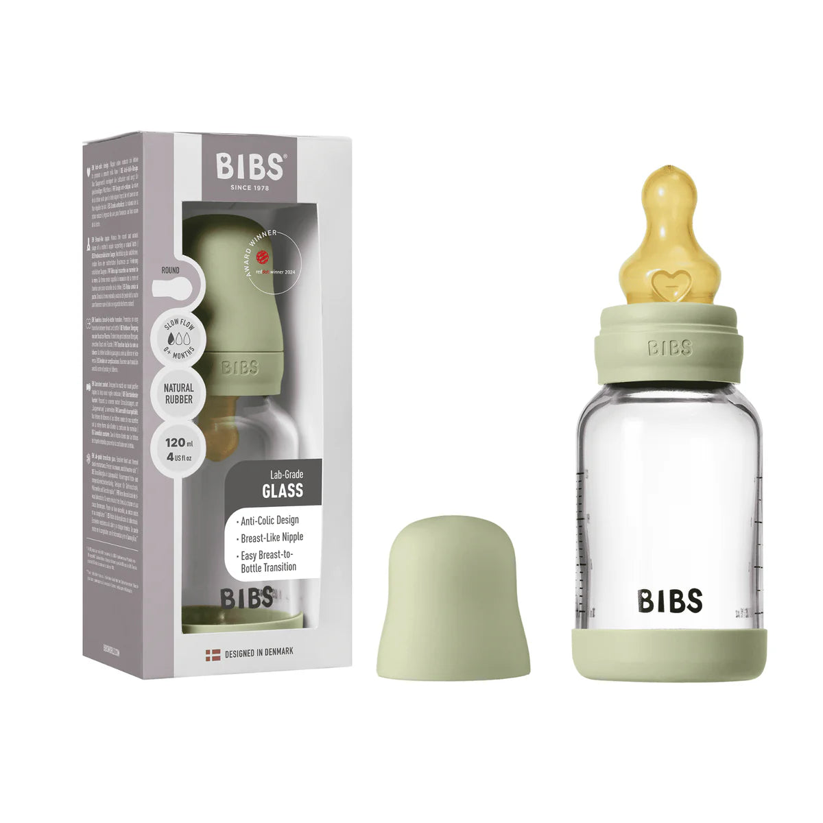 120ml Glass Bottle Set - Sage